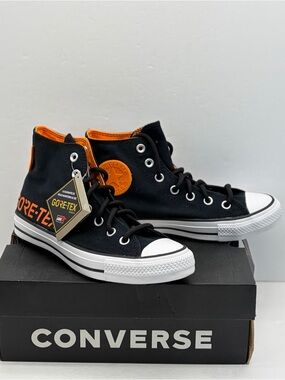 Converse Black High-Top Sneakers with Orange Accents CTAS GTX HI
